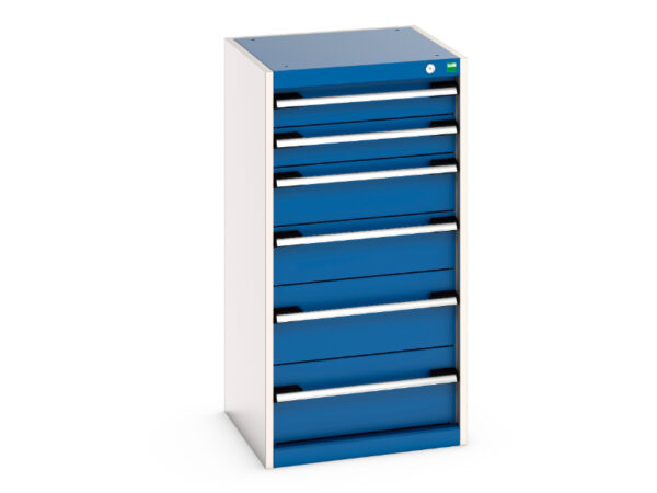 Cubio Drawer Cabinet with 6 Drawers. WxDxH: 525X525X1000mm Ral 7035/5010 _SKU-40010047.11V