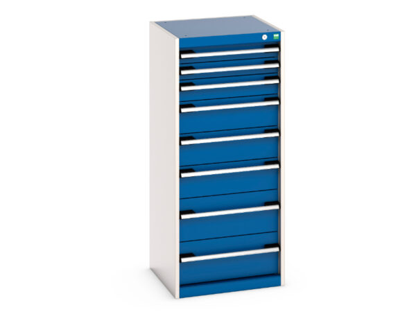 Cubio Drawer Cabinet with 8 Drawers. WxDxH: 525X525X1200mm Ral 7035/5010 _SKU-40010121.11V