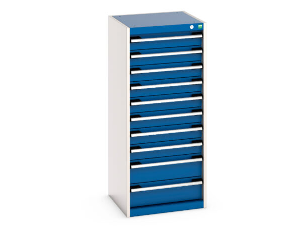 Cubio Drawer Cabinet with 10 Drawers. WxDxH: 525X525X1200mm Ral 7035/5010 _SKU-40010123.11V