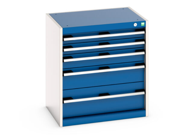 - Cubio Drawer Cabinet with 5 Drawers. WxDxH: 650X525X700mm Ral 7035/5010 _SKU-40011042.11V