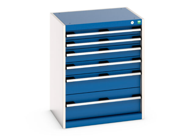 Cubio Drawer Cabinet with 6 Drawers. WxDxH: 650X525X800mm Ral 7035/5010 _SKU-40011047.11V