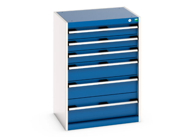 Cubio Drawer Cabinet with 6 Drawers. WxDxH: 650X525X900mm Ral 7035/5010 _SKU-40011050.11V