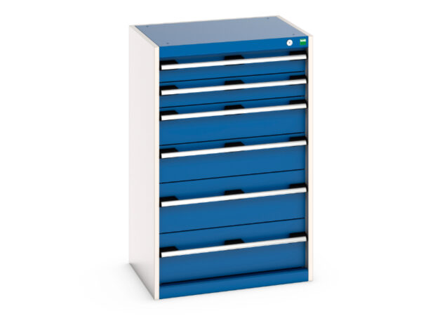 Cubio Drawer Cabinet with 6 Drawers. WxDxH: 650X525X1000mm Ral 7035/5010 _SKU-40011054.11V