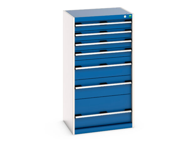 Cubio Drawer Cabinet with 7 Drawers. WxDxH: 650X525X1200mm Ral 7035/5010 _SKU-40011063.11V