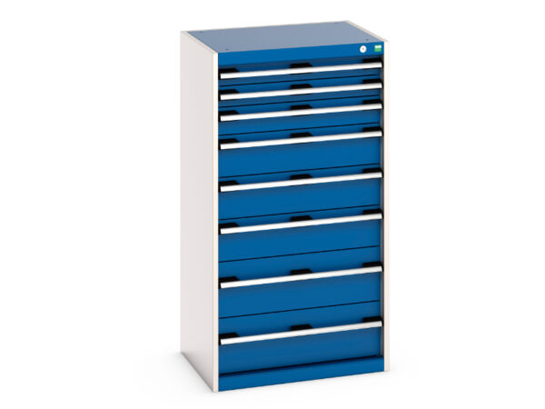 Cubio Drawer Cabinet with 8 Drawers. WxDxH: 650X525X1200mm Ral 7035/5010 _SKU-40011064.11V