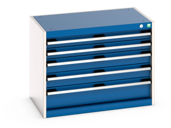 Cubio Drawer Cabinet with 5 Drawers. WxDxH: 800X525X600mm Ral 7035/5010 _SKU-40012005.11V