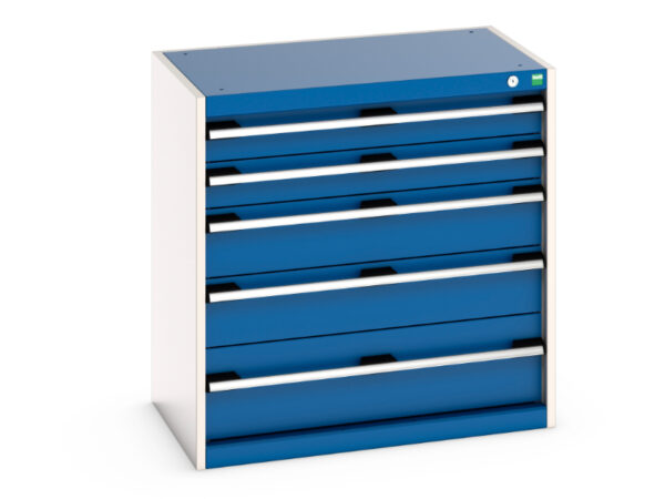 Cubio Drawer Cabinet with 5 Drawers. WxDxH: 800X525X800mm Ral 7035/5010 _SKU-40012017.11V
