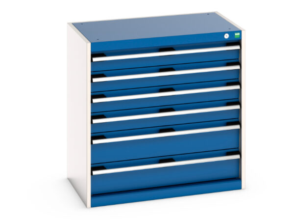Cubio Drawer Cabinet with 6 Drawers. WxDxH: 800X525X800mm Ral 7035/5010 _SKU-40012019.11V