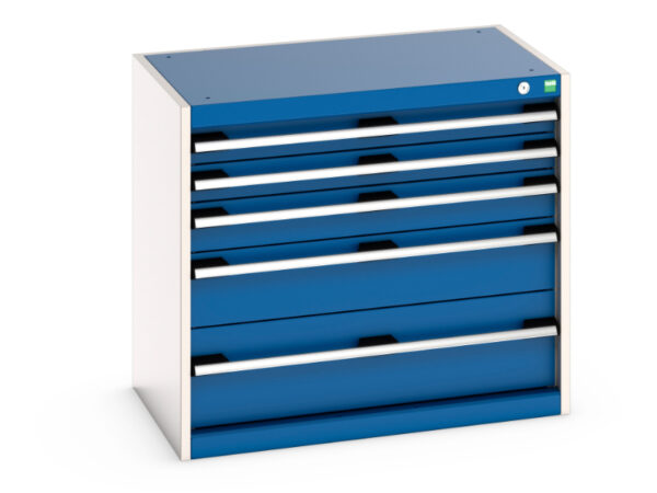 Cubio Drawer Cabinet with 5 Drawers. WxDxH: 800X525X700mm Ral 7035/5010 _SKU-40012095.11V