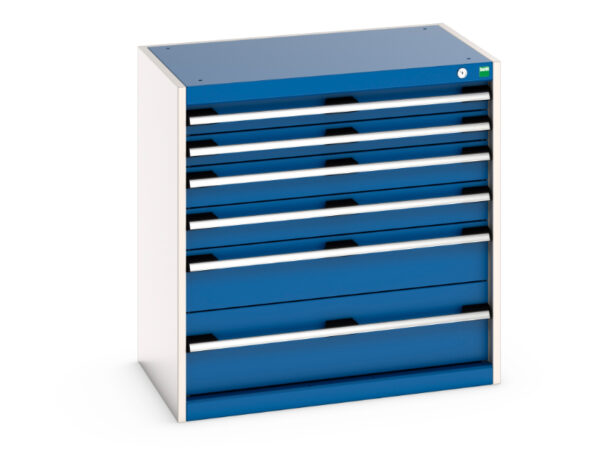 Cubio Drawer Cabinet with 6 Drawers. WxDxH: 800X525X800mm Ral 7035/5010 _SKU-40012097.11V