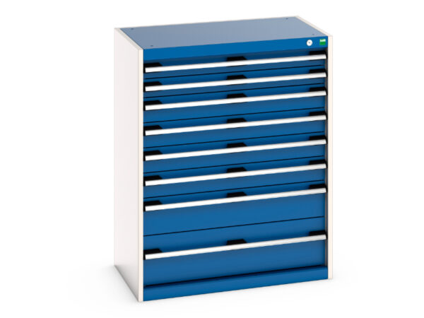 Cubio Drawer Cabinet with 8 Drawers. WxDxH: 800X525X1000mm Ral 7035/5010 _SKU-40012102.11V