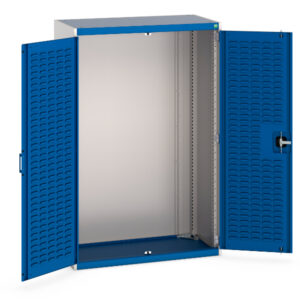 Louvre Panel Double Door Cabinet - . WxDxH: 1050X525X1600mm Ral 7035/5010 _SKU-40013018.11V