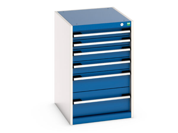 Cubio Drawer Cabinet with 6 Drawers. WxDxH: 525X650X800mm Ral 7035/5010 _SKU-40018039.11V