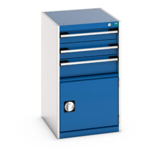 Bott Drawers - Cubio Drawer-Door Cabinet with 3 Drawers / Door. WxDxH: 525X650X900mm Ral 7035/5010 _SKU-40018043.11V