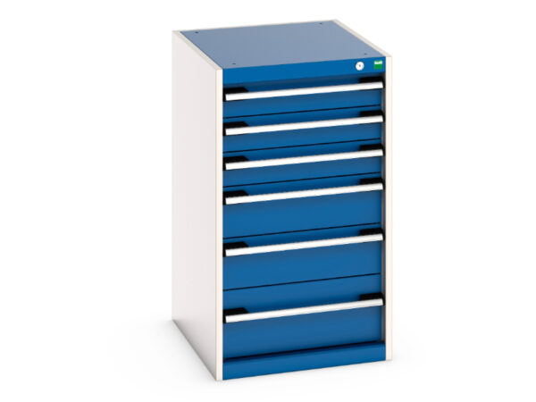 Cubio Drawer Cabinet with 6 Drawers. WxDxH: 525X650X900mm Ral 7035/5010 _SKU-40018049.11V
