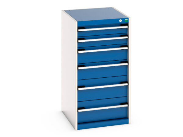 Cubio Drawer Cabinet with 6 Drawers. WxDxH: 525X650X1000mm Ral 7035/5010 _SKU-40018059.11V