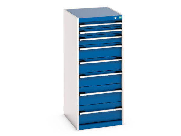Cubio Drawer Cabinet with 8 Drawers. WxDxH: 525X650X1200mm Ral 7035/5010 _SKU-40018069.11V