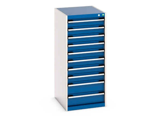 Cubio Drawer Cabinet with 10 Drawers. WxDxH: 525X650X1200mm Ral 7035/5010 _SKU-40018073.11V