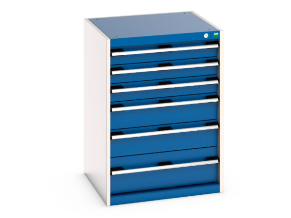 Cubio Drawer Cabinet with 6 Drawers. WxDxH: 650X650X900mm Ral 7035/5010 _SKU-40019049.11V