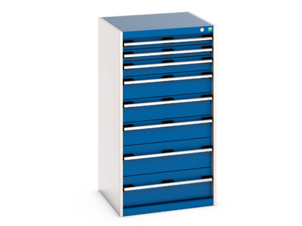 Cubio Drawer Cabinet with 8 Drawers. WxDxH: 650X650X1200mm Ral 7035/5010 _SKU-40019071.11V