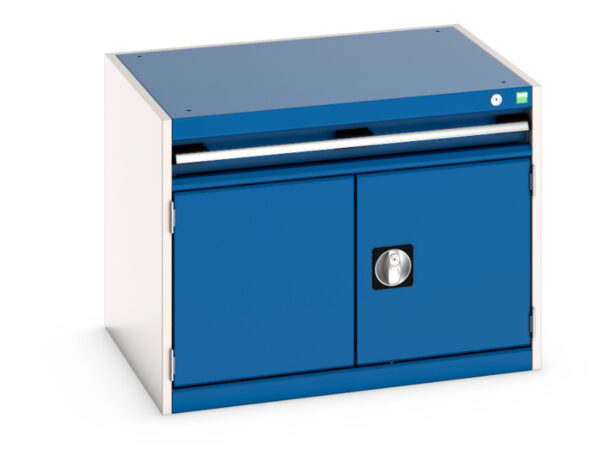 Industrial Cabinet with Drawers - Cubio Drawer-Door Cabinet with 1 Drawer / Door. WxDxH: 800X650X600mm Ral 7035/5010 _SKU-40020001.11V