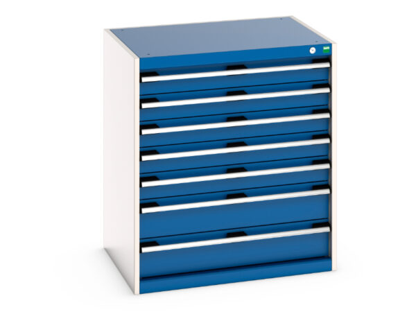 Cubio Drawer Cabinet with 7 Drawers. WxDxH: 800X650X900mm Ral 7035/5010 _SKU-40020041.11V