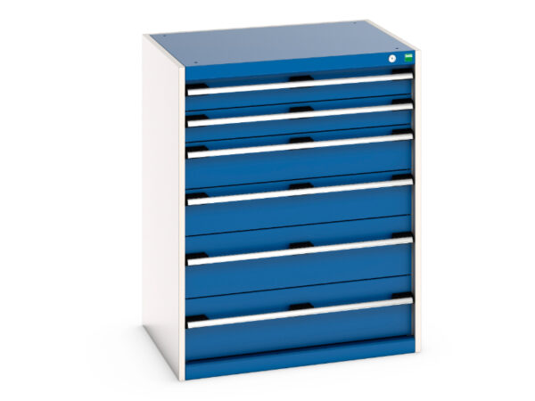 Cubio Drawer Cabinet with 6 Drawers. WxDxH: 800X650X1000mm Ral 7035/5010 _SKU-40020049.11V