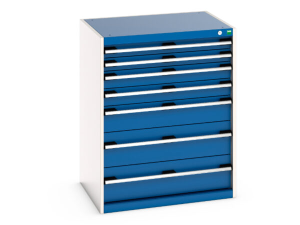 Cubio Drawer Cabinet with 7 Drawers. WxDxH: 800X650X1000mm Ral 7035/5010 _SKU-40020053.11V