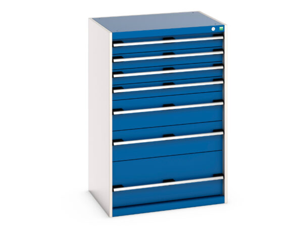 Cubio Drawer Cabinet with 7 Drawers. WxDxH: 800X650X1200mm Ral 7035/5010 _SKU-40020059.11V