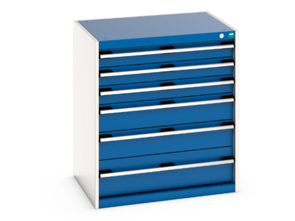 Cubio Drawer Cabinet with 6 Drawers. WxDxH: 800X650X900mm Ral 7035/5010 _SKU-40020120.11V