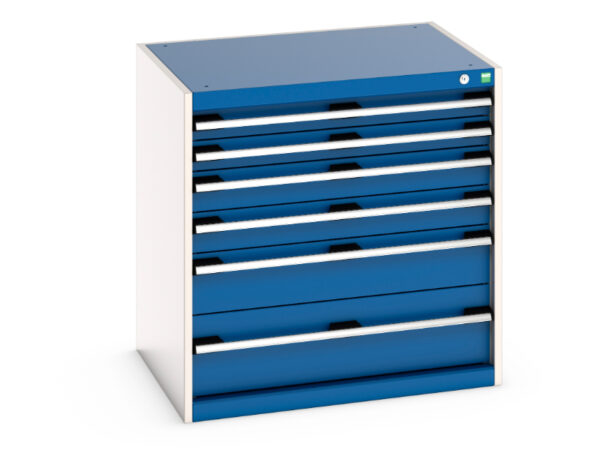 6 Drawers Drawer Cabinet - Cubio Drawer Cabinet with 6 Drawers. WxDxH: 800X650X800mm Ral 7035/5010 _SKU-40020129.11V