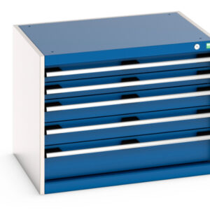 Cubio Drawer Cabinet with 5 Drawers. WxDxH: 800X650X600mm Ral 7035/5010 _SKU-40020135.11V