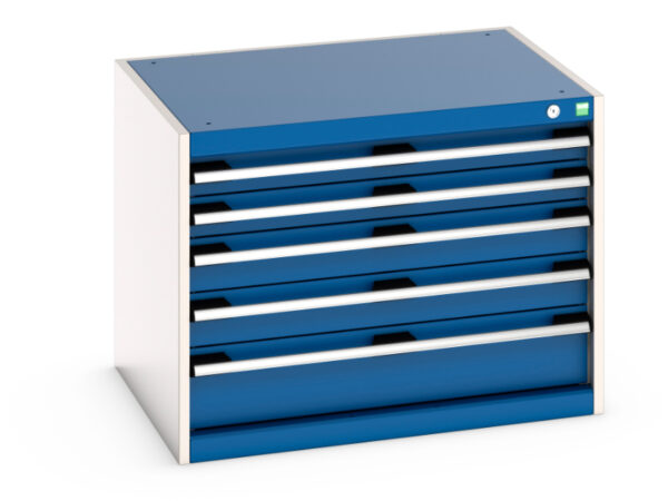 Cubio Drawer Cabinet with 5 Drawers. WxDxH: 800X650X600mm Ral 7035/5010 _SKU-40020135.11V