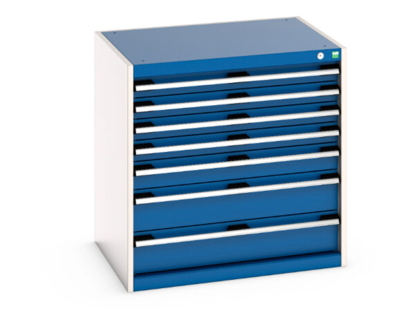 Cubio Drawer Cabinet with 7 Drawers. WxDxH: 800X650X800mm Ral 7035/5010 _SKU-40020137.11V