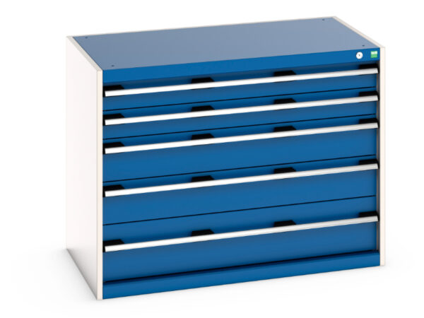 Cubio Drawer Cabinet with 5 Drawers. WxDxH: 1050X650X800mm Ral 7035/5010 _SKU-40021009.11V