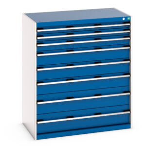Cubio Drawer Cabinet with 8 Drawers. WxDxH: 1050X650X1200mm Ral 7035/5010 _SKU-40021039.11V