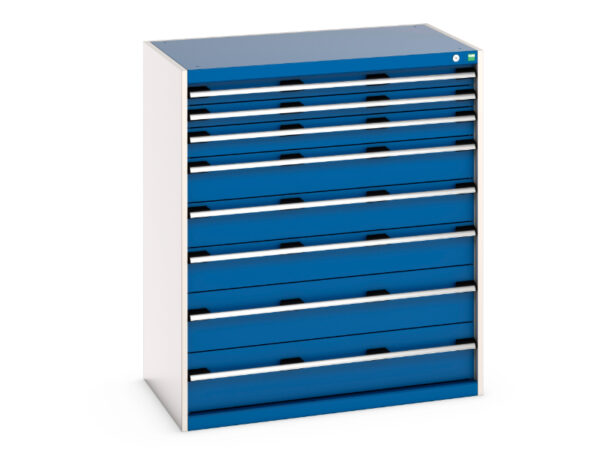 Cubio Drawer Cabinet with 8 Drawers. WxDxH: 1050X650X1200mm Ral 7035/5010 _SKU-40021039.11V