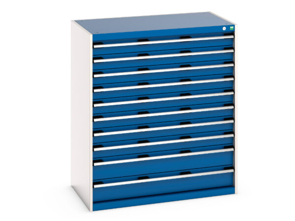 Cubio Drawer Cabinet with 10 Drawers. WxDxH: 1050X650X1200mm Ral 7035/5010 _SKU-40021041.11V