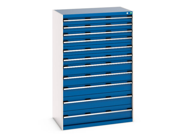 Cubio Drawer Cabinet with 11 Drawers - WxDxH: 1050X650X1600mm Ral 7035/5010 _SKU-40021045.11V