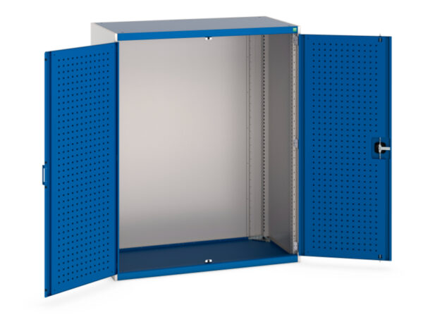 Bott Cabinet with Perforated Doors - WxDxH: 1300X650X1600mm Ral 7035/5010 _SKU-40022017.11V