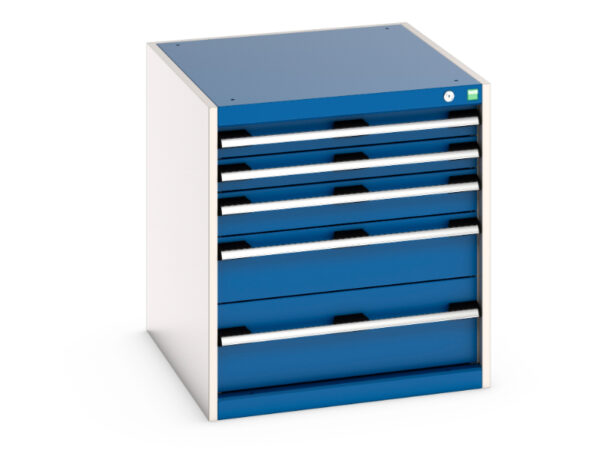 Cubio Drawer Cabinet with 5 Drawers. WxDxH: 650X750X700mm Ral 7035/5010 _SKU-40027007.11V