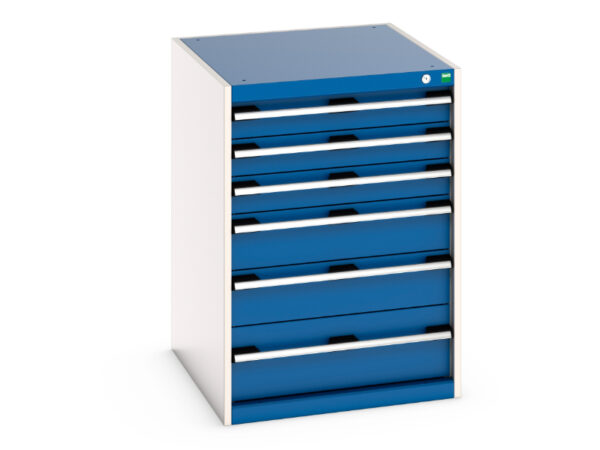 Cubio Drawer Cabinet with 6 Drawers. WxDxH: 650X750X900mm Ral 7035/5010 _SKU-40027088.11V