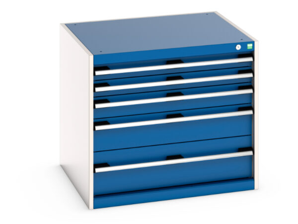 Cubio Drawer Cabinet with 5 Drawers. WxDxH: 800X750X700mm Ral 7035/5010 _SKU-40028005.11V
