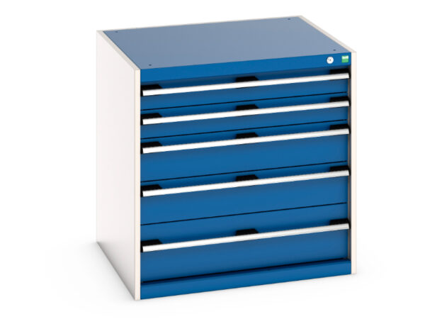 Cubio Drawer Cabinet with 5 Drawers. WxDxH: 800X750X800mm Ral 7035/5010 _SKU-40028011.11V