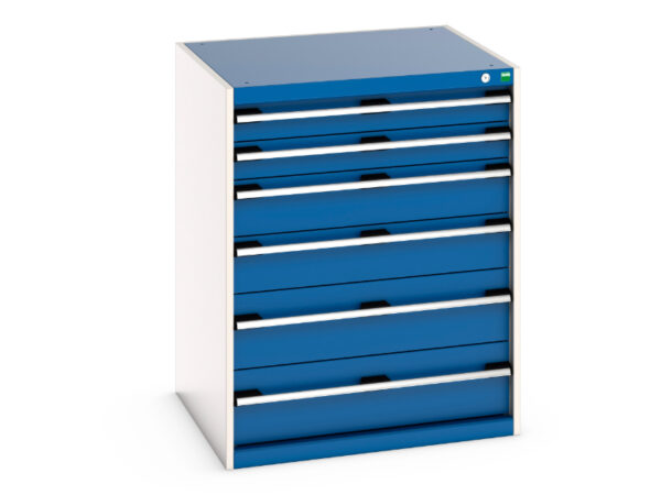 Cubio Drawer Cabinet with 6 Drawers. WxDxH: 800X750X1000mm Ral 7035/5010 _SKU-40028019.11V