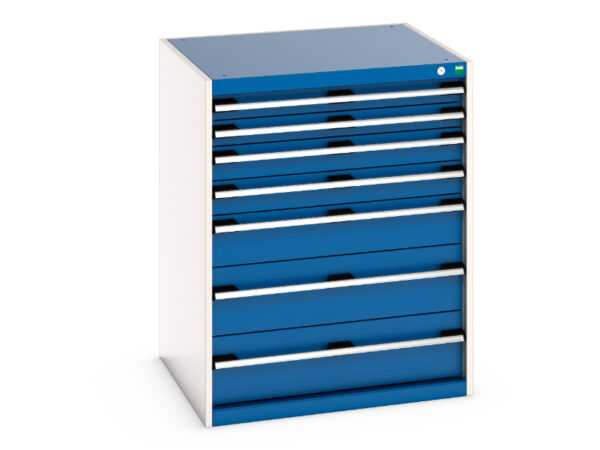 Cubio Drawer Cabinet with 7 Drawers. WxDxH: 800X750X1000mm Ral 7035/5010 _SKU-40028023.11V