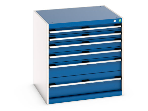Cubio Drawer Cabinet with 6 Drawers. WxDxH: 800X750X800mm Ral 7035/5010 _SKU-40028087.11V