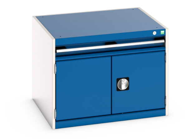 Industrial Tool Drawers - Cubio Drawer-Door Cabinet with 1 Drawer / Door. WxDxH: 800X750X600mm Ral 7035/5010 _SKU-40028089.11V