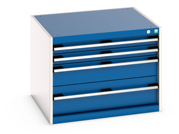Cubio Drawer Cabinet with 4 Drawers. WxDxH: 800X750X600mm Ral 7035/5010 _SKU-40028091.11V