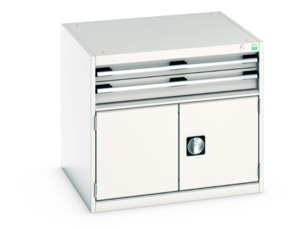 Industrial Set of Drawers - Cubio Drawer-Door Cabinet with 2 Drawers / Door. WxDxH: 800X750X700mm Ral 7035 _SKU-40028095.11V